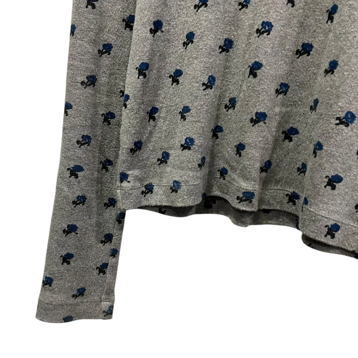 25AWコットンモダールフライス フラワープリント長袖Tシャツ34-03-54-03017 - Image 4