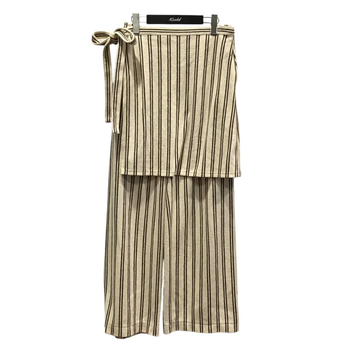 25SSCotton inray stripe pants with apronエプロン付きストライプパンツPS25-PT04