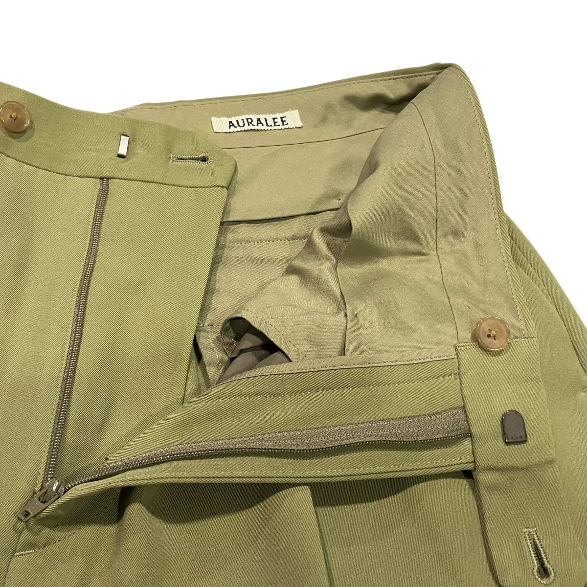 LIGHT WOOL MAX GABARDINE TWO-TUCK SLACKS2タックスラックスA24SP03MG - Image 3