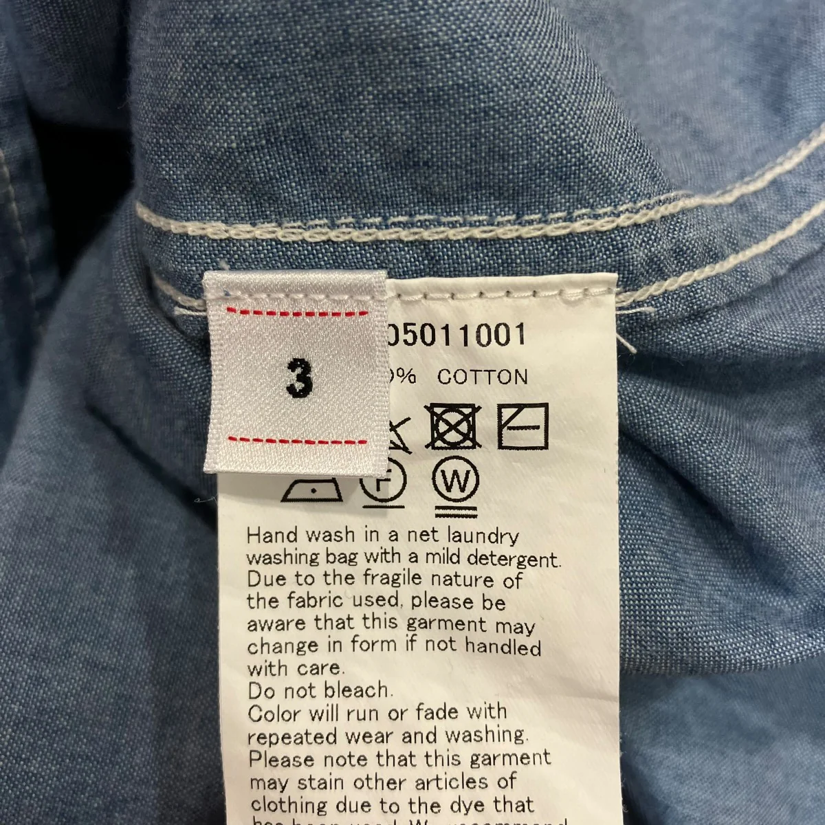 23AWKEESEY SHIRT S S CHAMBRAYバックロゴ半袖シャツ0123405011001 - Image 4