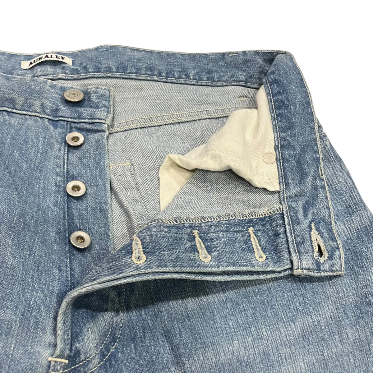 SELVEDGE FADED LIGHT DENIM WIDE PANTSワイドデニムパンツA24SP07DE - Image 3