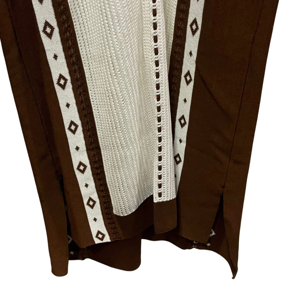 Sleeveless Knitted Dress with Diamond PatternノースリーブワンピースMM21PF-KN725 - Image 4