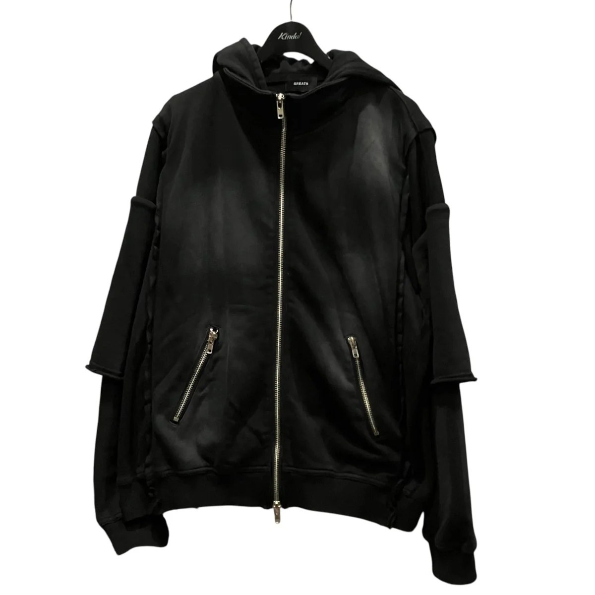 BLEACH LAYERED ZIP HOODIEブリーチ加工レイヤードジップパーカーBR26SS-C5001