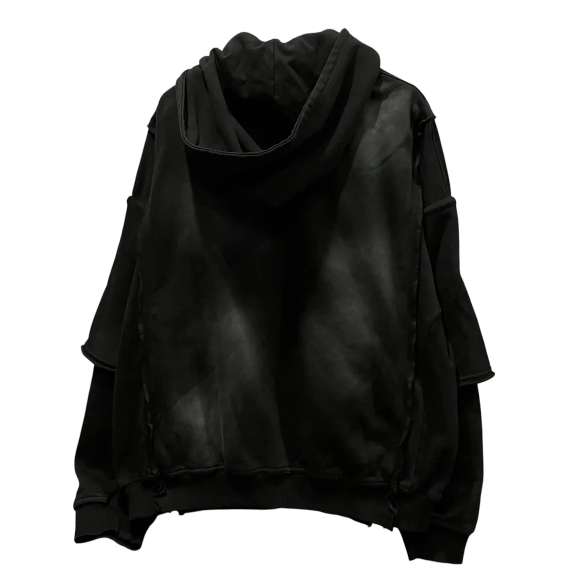 BLEACH LAYERED ZIP HOODIEブリーチ加工レイヤードジップパーカーBR26SS-C5001 - Image 3