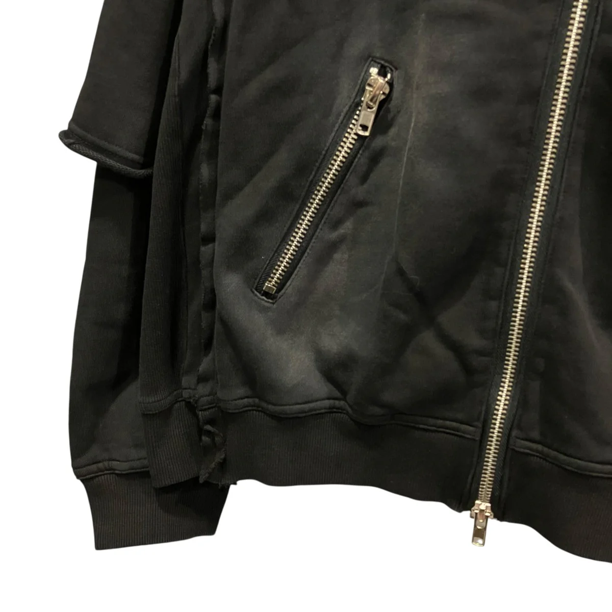 BLEACH LAYERED ZIP HOODIEブリーチ加工レイヤードジップパーカーBR26SS-C5001 - Image 5