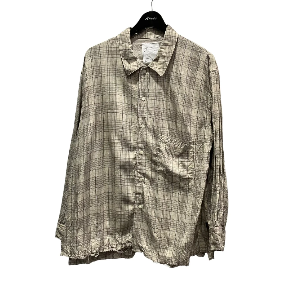 26SSAGING RAYON CHECK SHIRTレーヨンチェックシャツANC-SH80