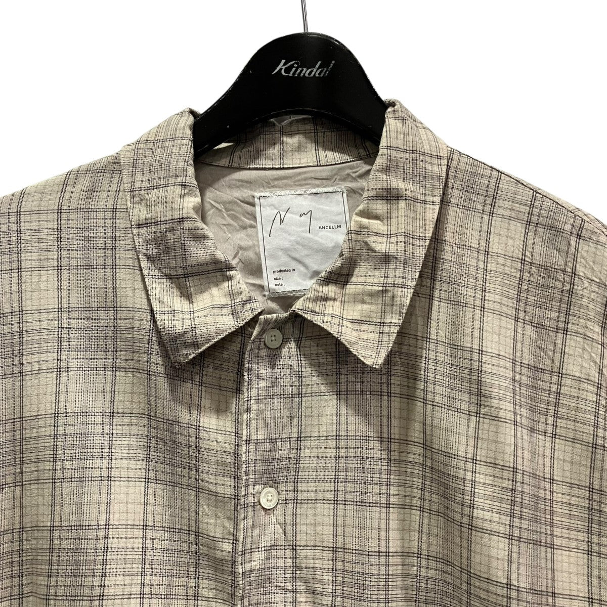 26SSAGING RAYON CHECK SHIRTレーヨンチェックシャツANC-SH80 - Image 3
