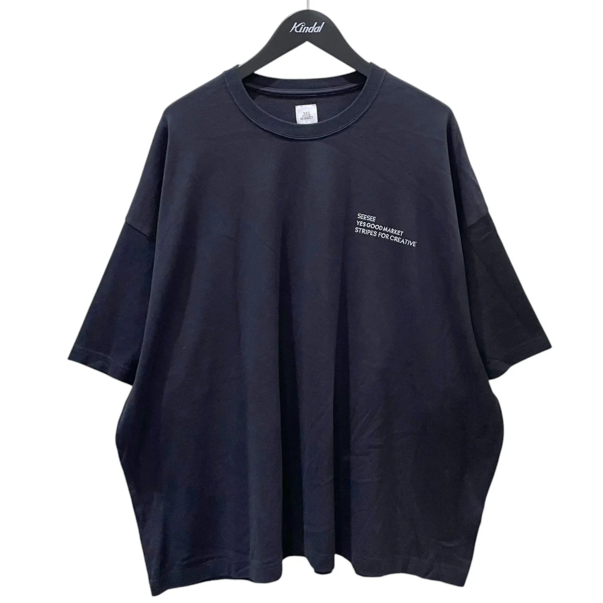 23SS × Stripes For Creative ロゴ刺繍ビッグシルエットTシャツ SUPER BIG FLAT TEE スーパービッグフラットティー YGM23-09-BSM35