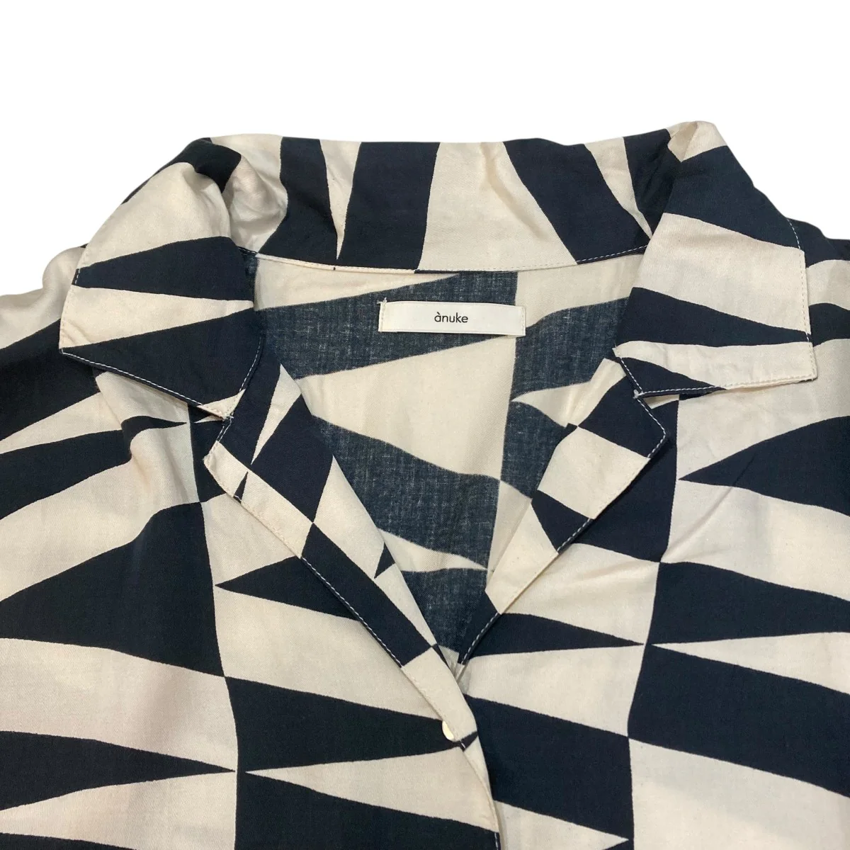 Geometric Satin Shirts半袖シャツ62410411 - Image 3