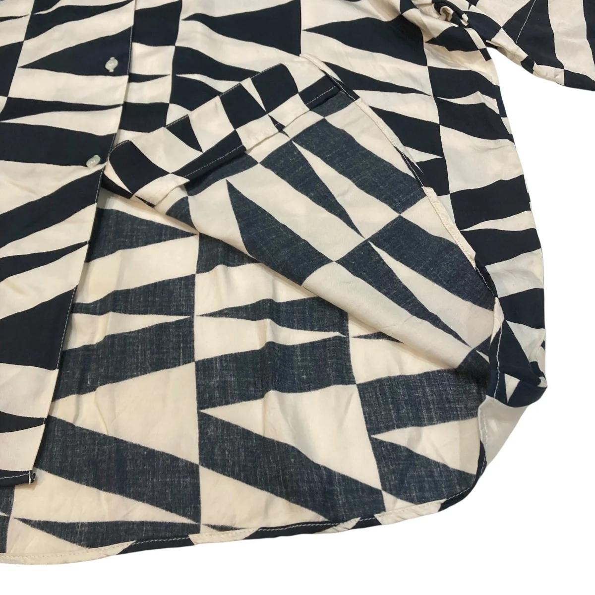 Geometric Satin Shirts半袖シャツ62410411 - Image 5