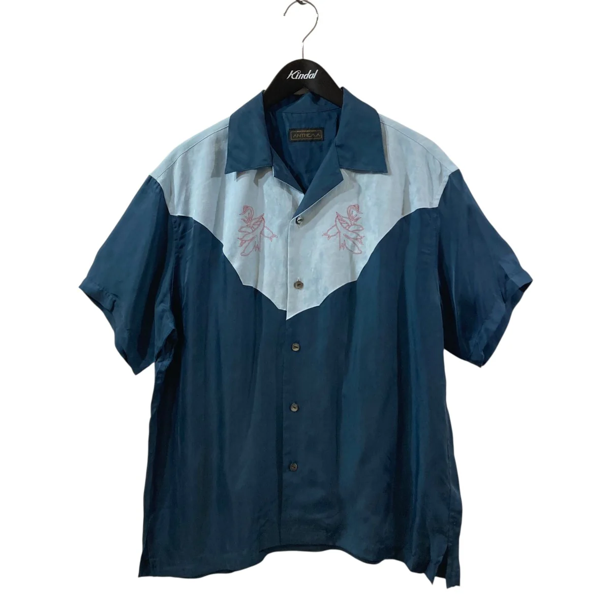 POWDERY CUPRA OPEN COLLOER SHIRTS半袖シャツA00141SH