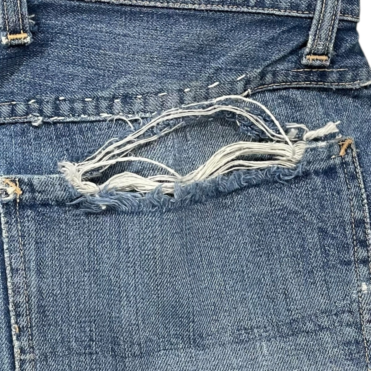 リメイクデニムハーフパンツ 42 TALON ボタン裏Y - Image 5