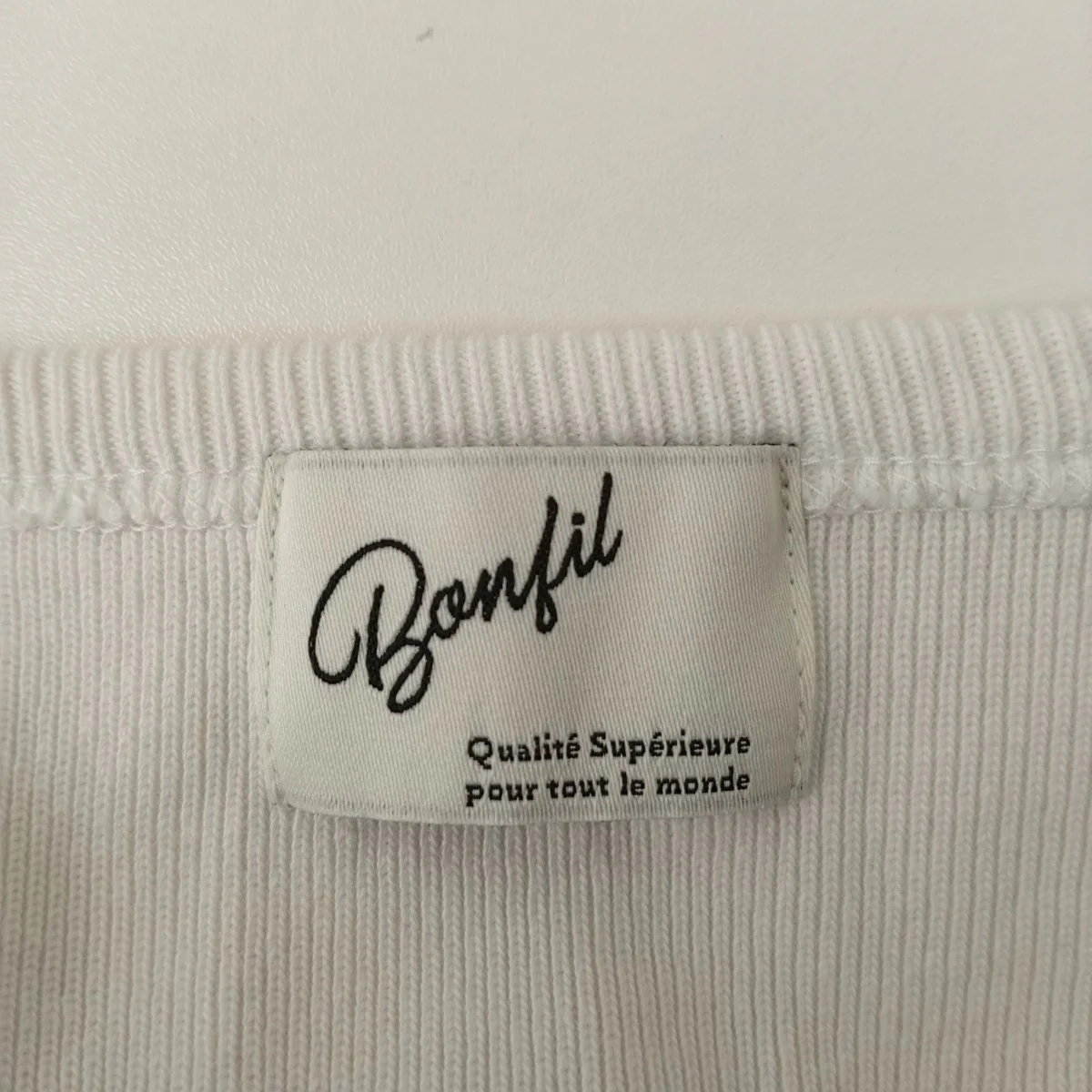 コットンヘヴィーフライスS Sボートネック半袖カットソーBON-5 - Image 3
