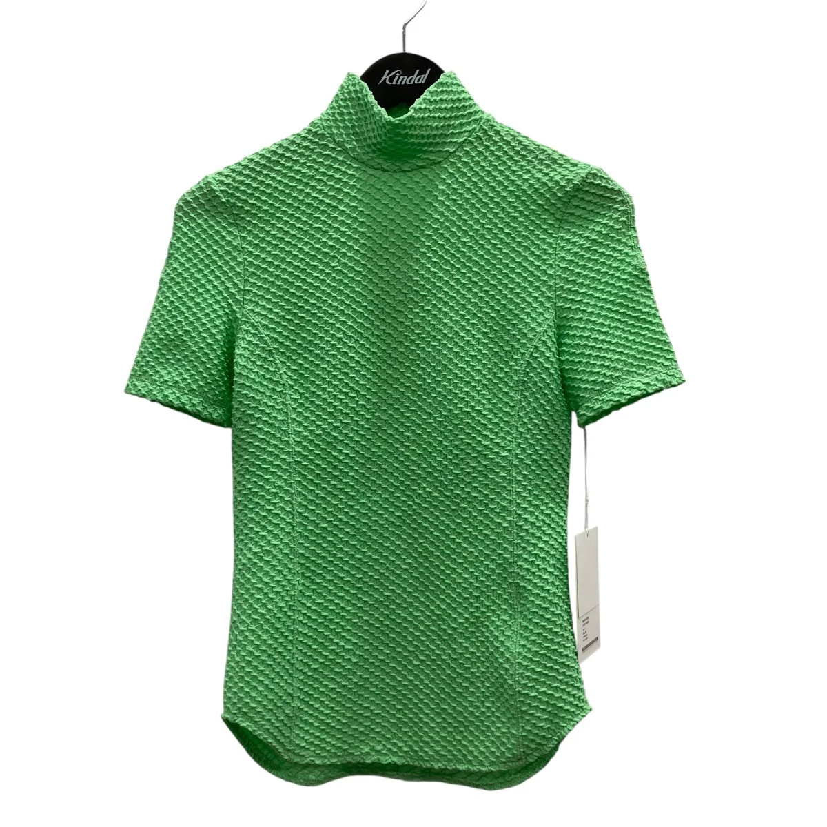 Shirring Jersey Jacquard High Neck Top半袖ブラウスMM25SSJS027