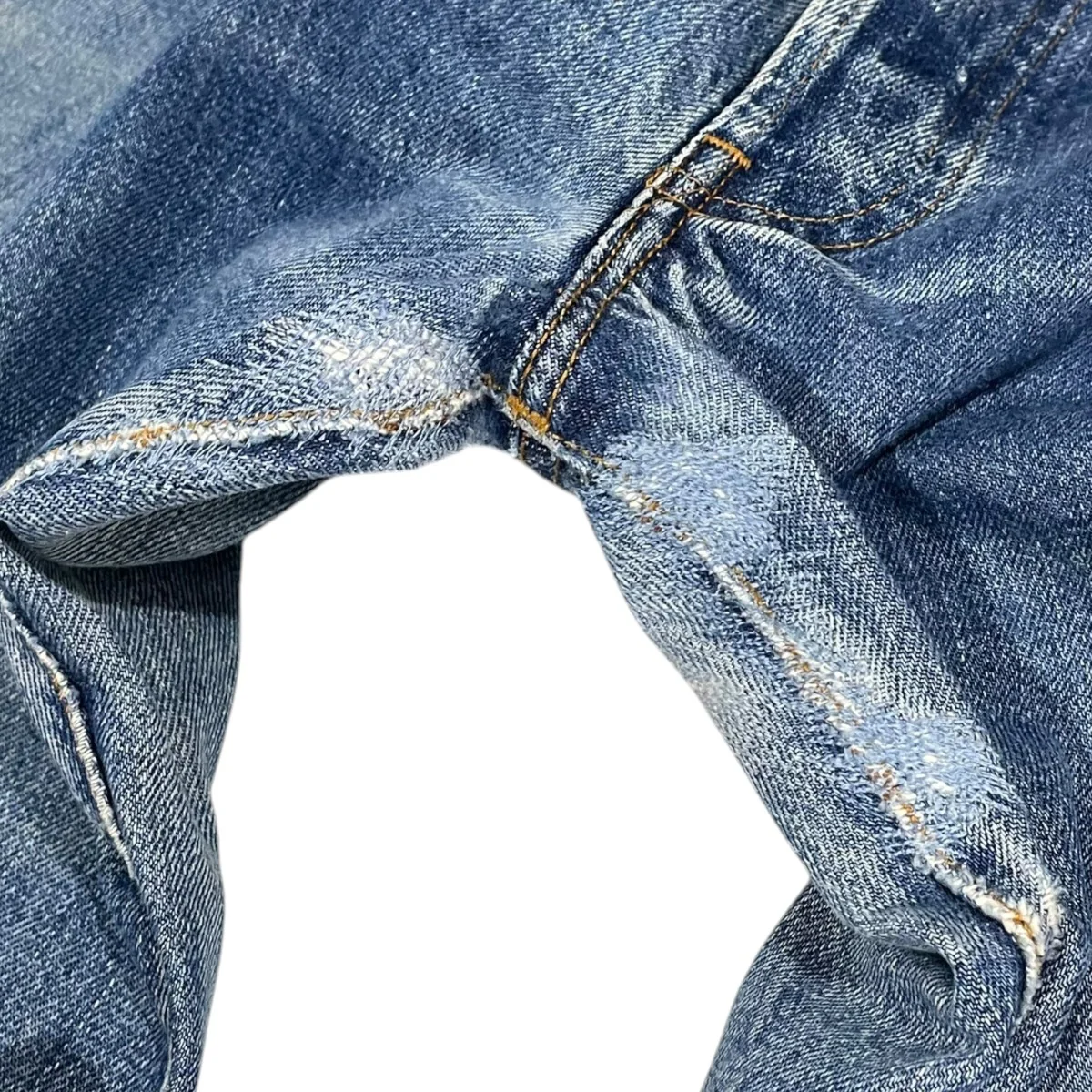 90s デニムパンツ 110周年 BIG E ボタン裏555 米国製 - Image 4