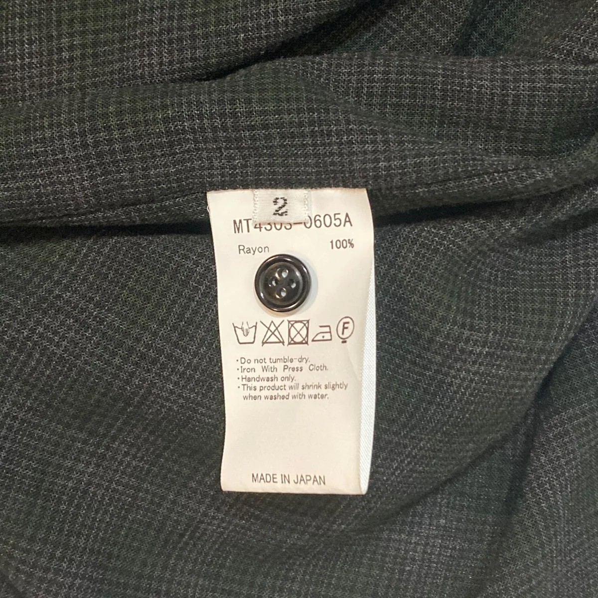 強撚RAYON OPEN COLLAR SHIRTSチェックシャツMT4303-0605A - Image 6