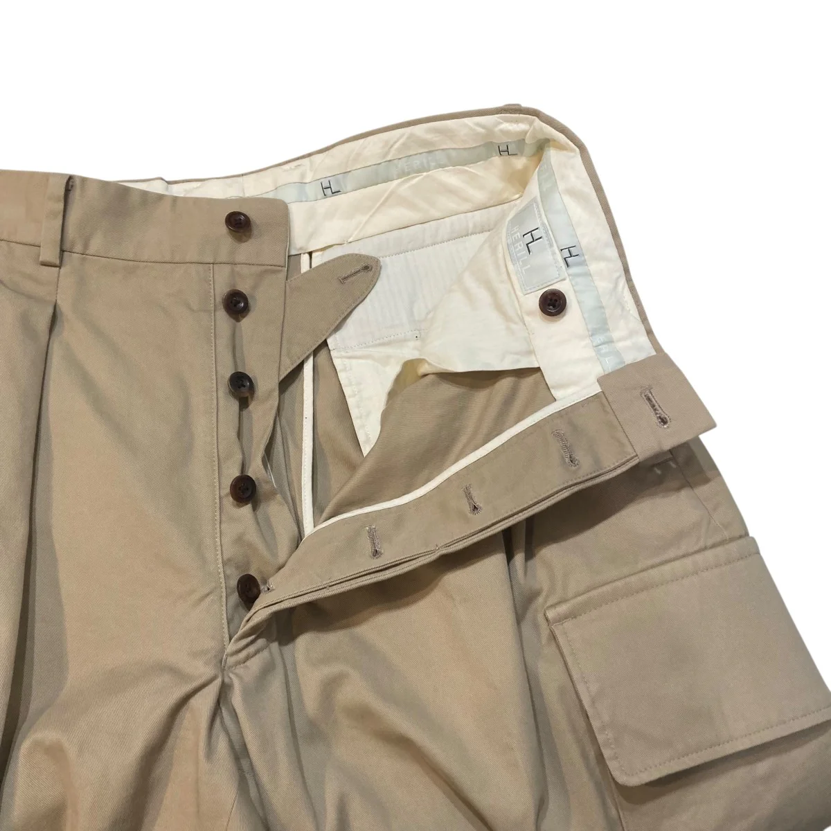 Soft Twist Organic Chino Tuck Cargoカーゴパンツ21-030-HL-8060-1 - Image 3
