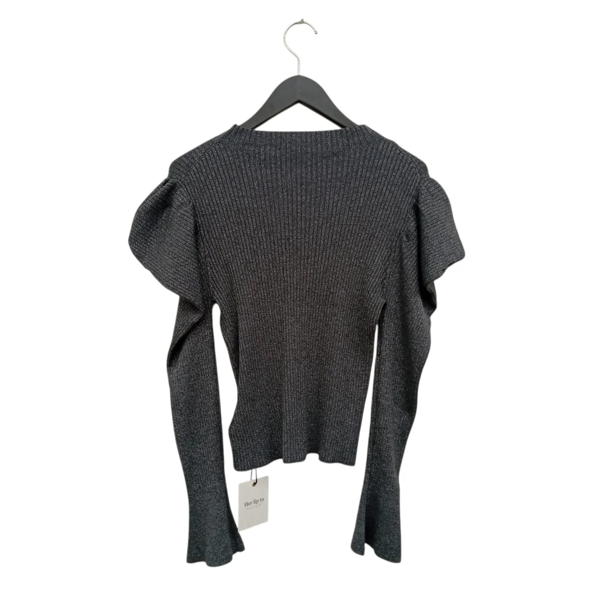 Volume-Sleeve Glitter Knit Topセーター1234202145 - Image 2