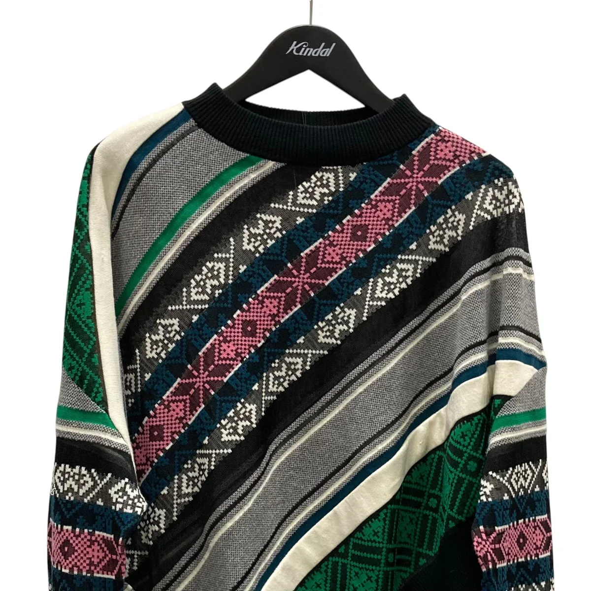 Rug Jacquard Knit Pullover長袖ニット2205997 - Image 2