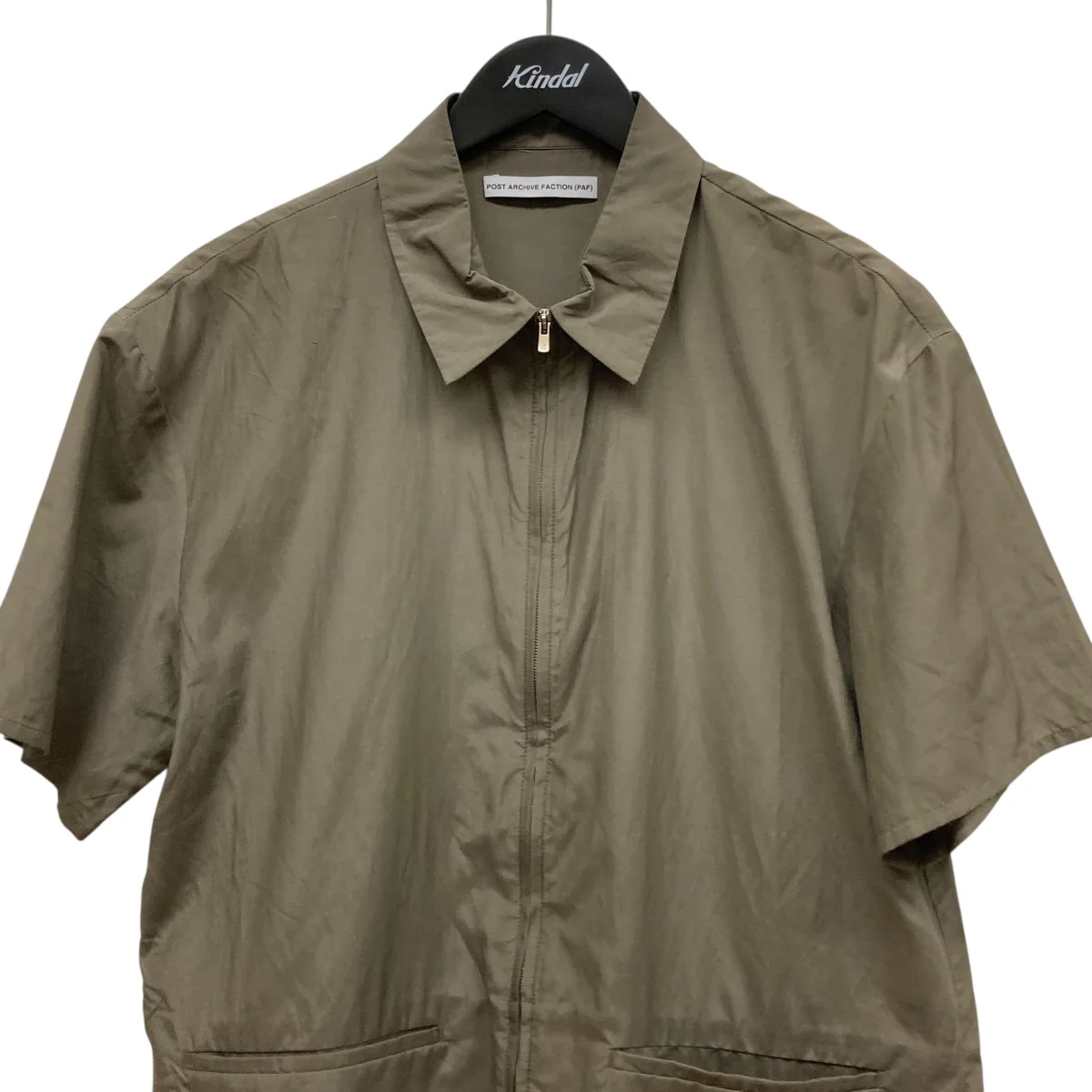 8.0 HALF SHIRT RIGHTシルク混半袖ジップアップシャツ - Image 3