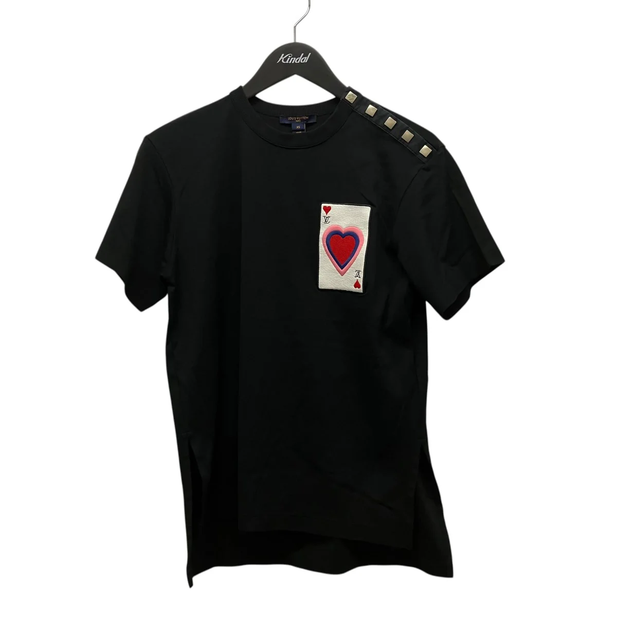 フロッキートランプ刺繍 ショルダーボタンTシャツRW211A UOL FKTS99