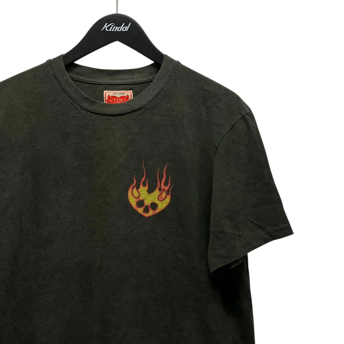 TEE FIRE DEVIL SKULLエイジング加工Tシャツ - Image 3