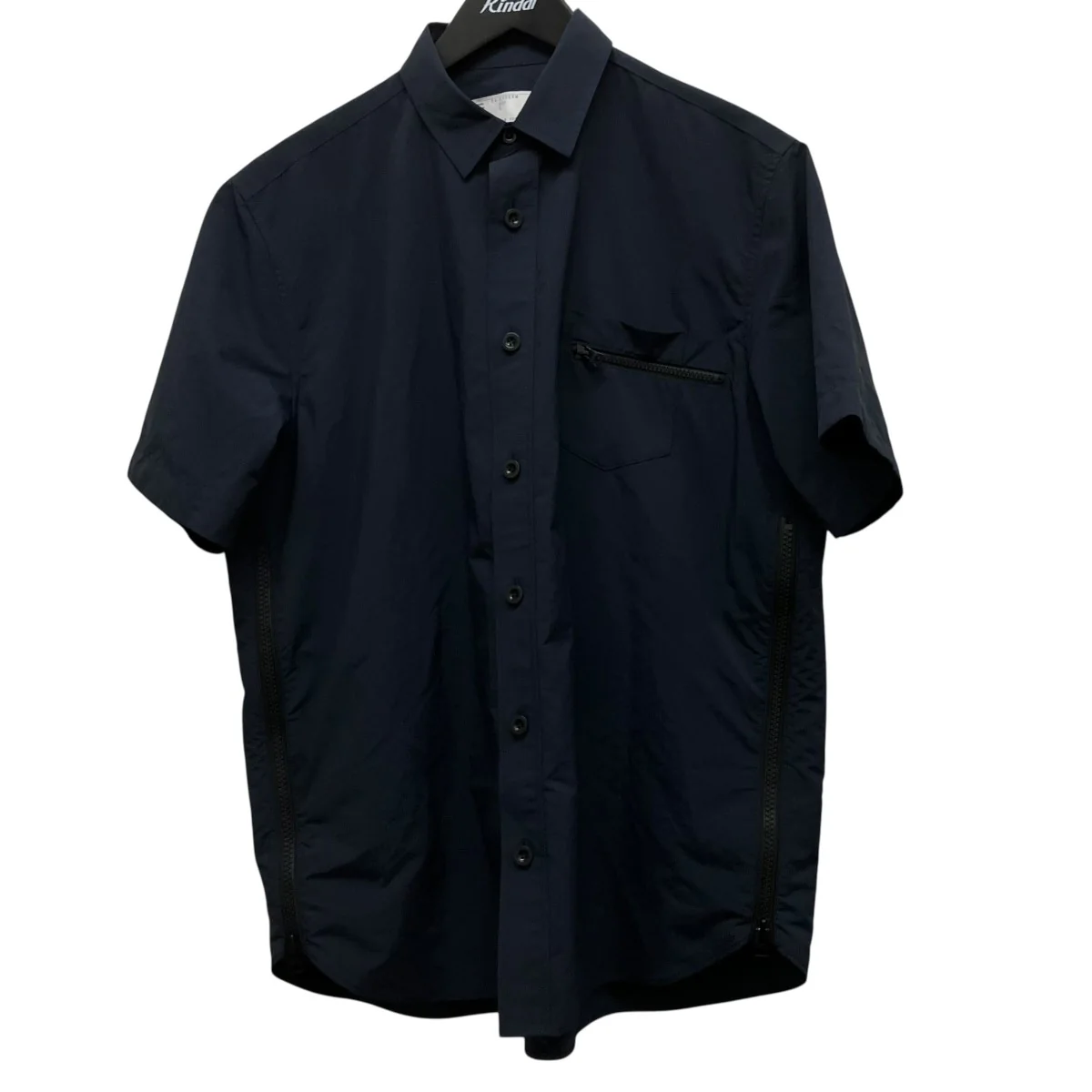 24SSMatte Taffeta Shirtサイドジップ半袖シャツ24-03358M