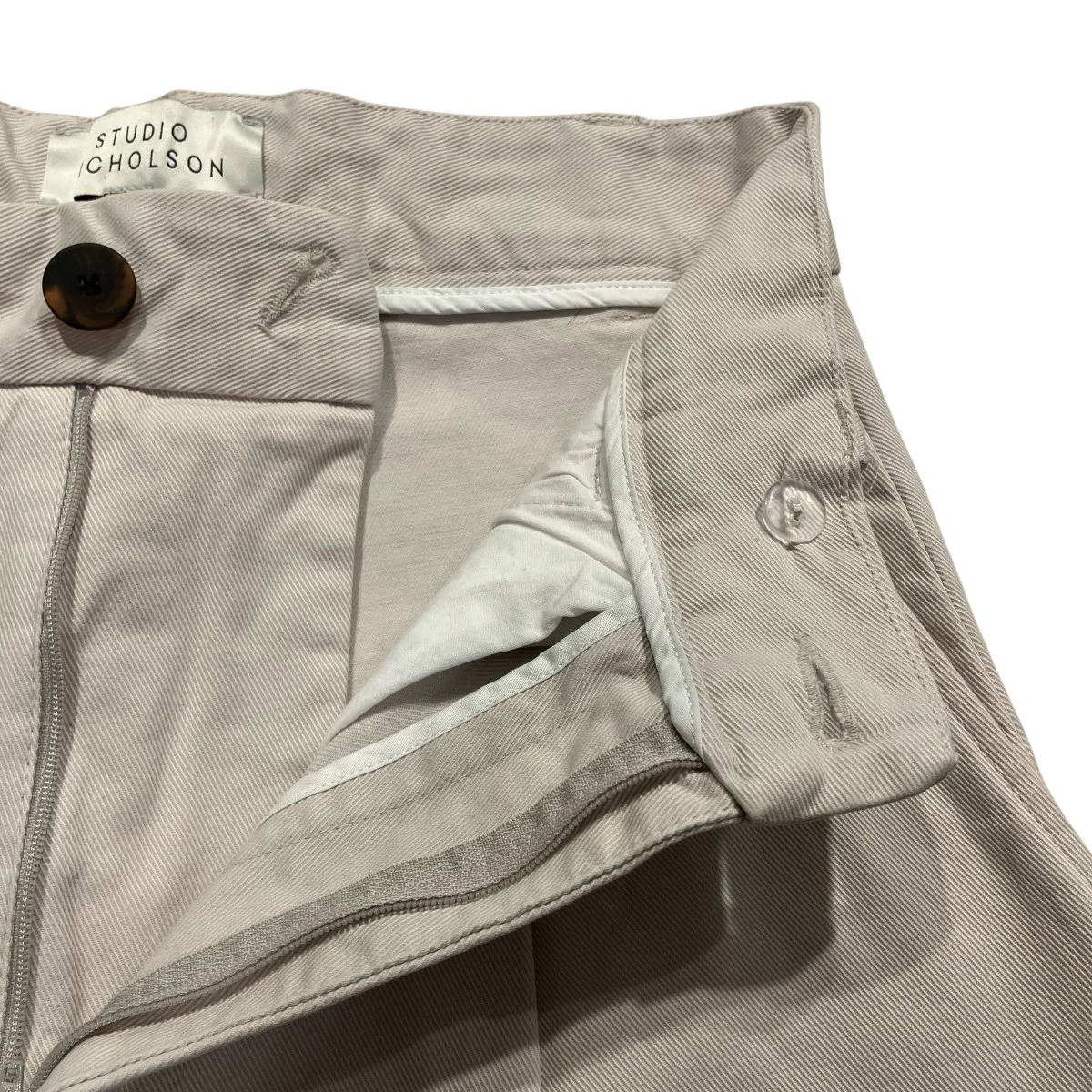 BRIDGES RAISED COTTON TWILLワイドテーパードタックパンツSNM-132 - Image 5