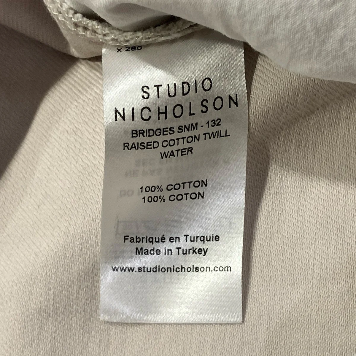 BRIDGES RAISED COTTON TWILLワイドテーパードタックパンツSNM-132 - Image 8
