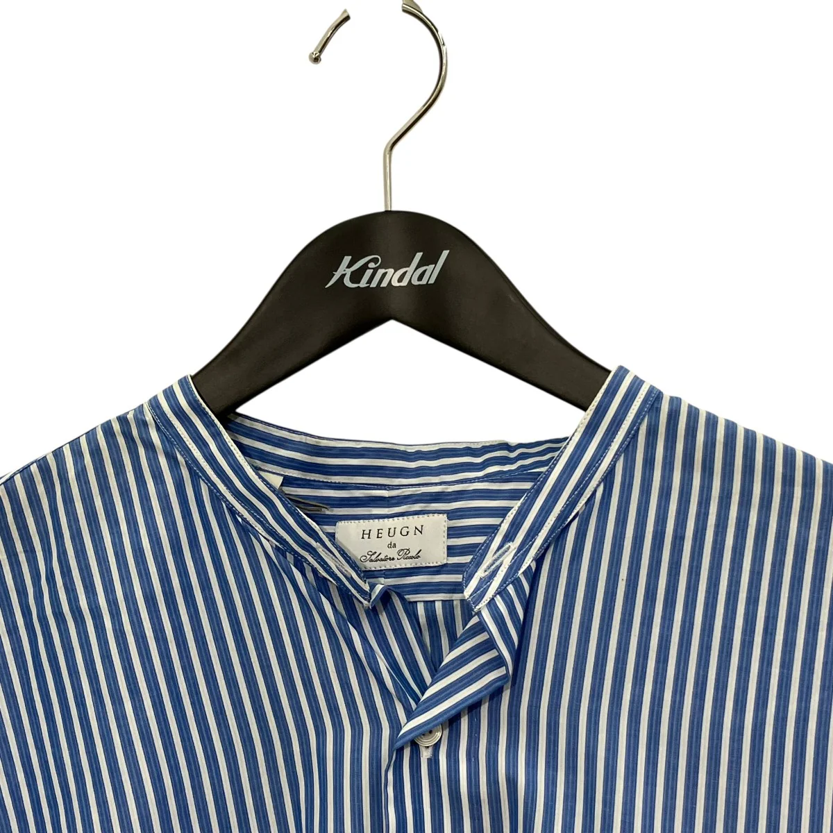 MORRIS SALVATORE BLUE STRIPEストライプバンドカラーシャツSHIRT094 - Image 3