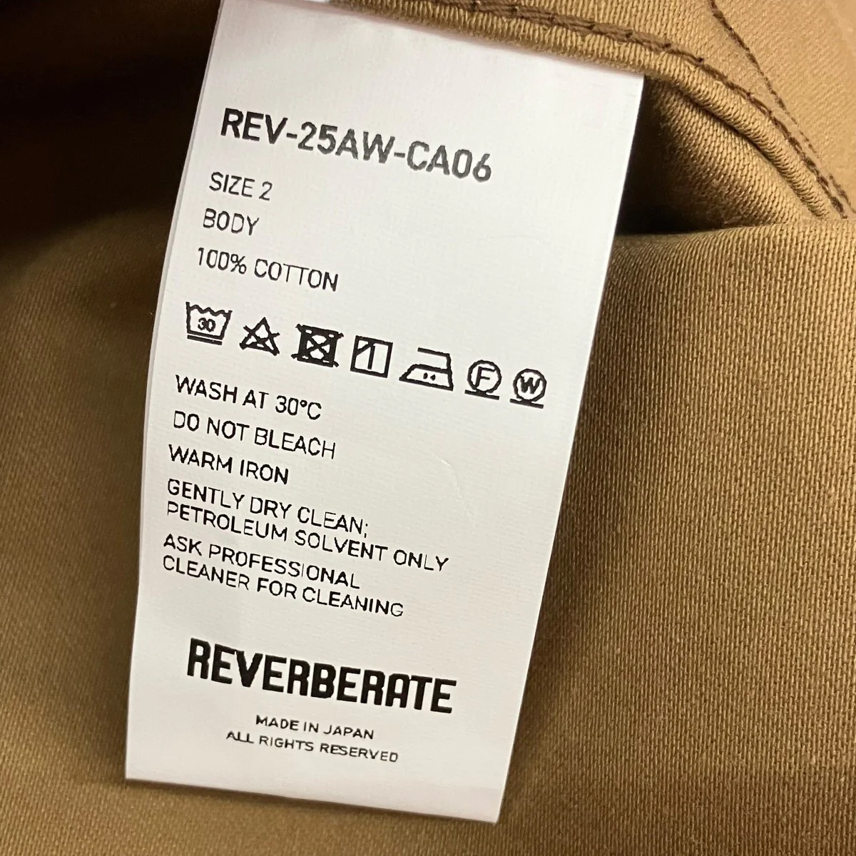 25AWCOVER ALL JACKETカバーオールジャケットREV-25AW-CA06 - Image 5