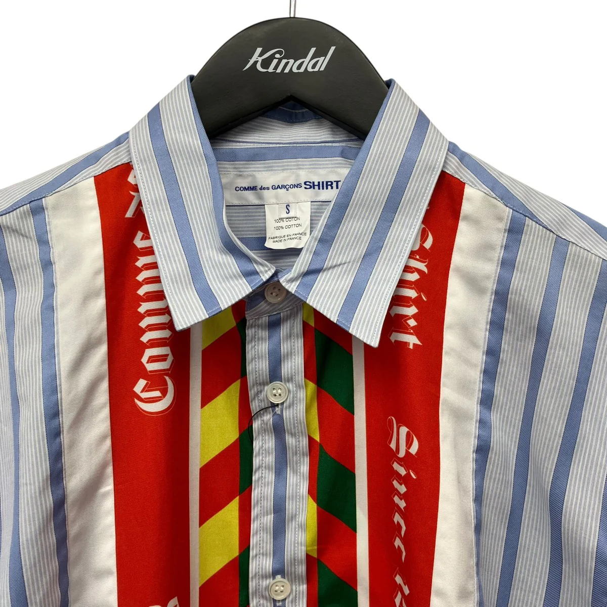 25AWSHIRT WOVEN総柄ストライプシャツFP-B008-W25-1 - Image 3