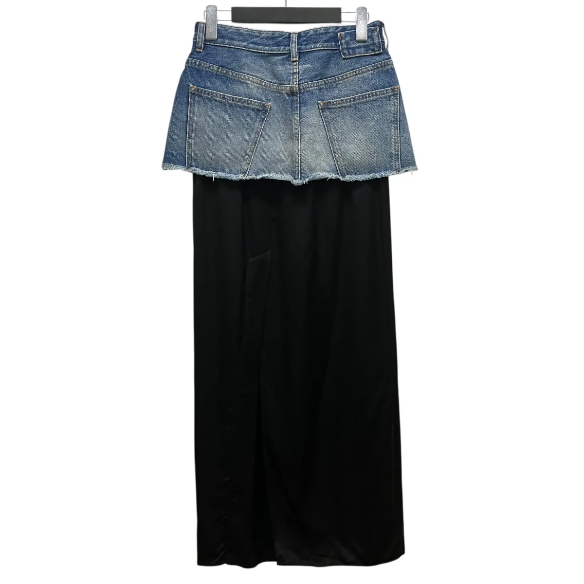 Layered skirtデニムドッキングスカートS62MA0054 - Image 2