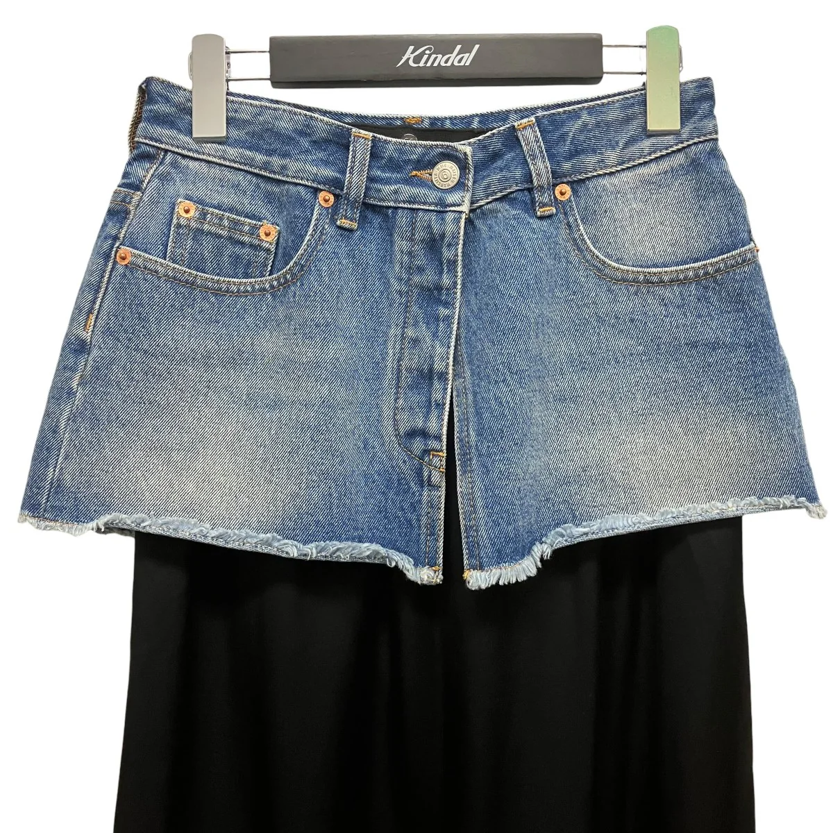 Layered skirtデニムドッキングスカートS62MA0054 - Image 3