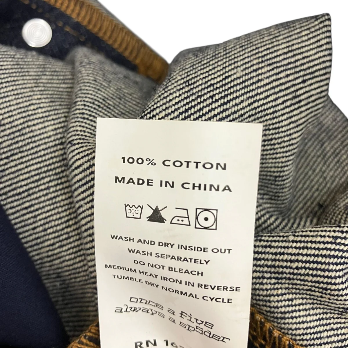 V3 Indigo Denimロゴプリントデニムパンツ - Image 7