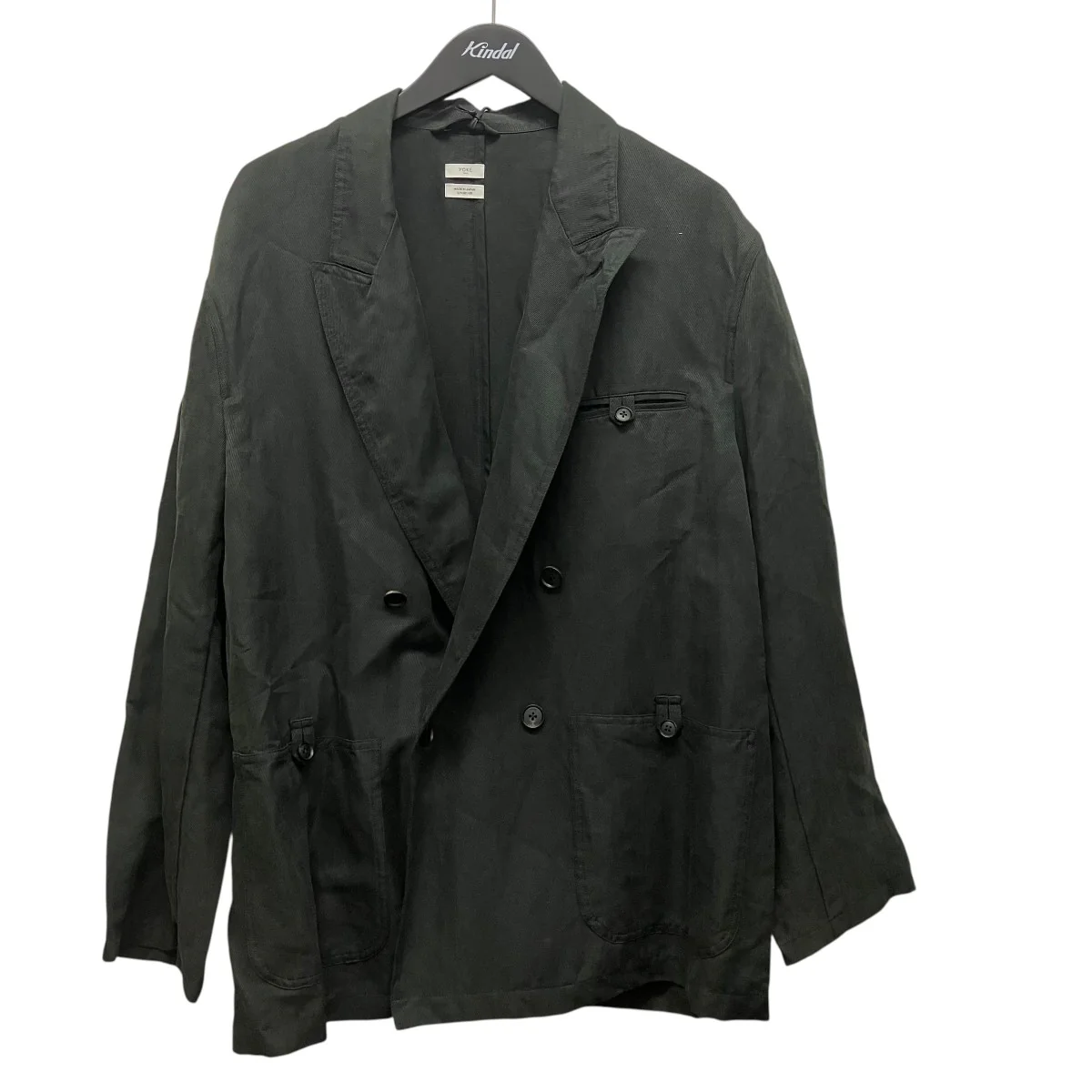 26SSLinen Silk Kersey Double Breasted BlezerリネンシルクダブルブレストジャケットYK26SS01207J