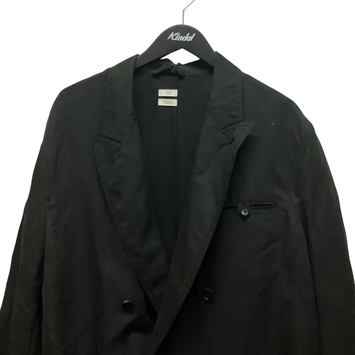 26SSLinen Silk Kersey Double Breasted BlezerリネンシルクダブルブレストジャケットYK26SS01207J - Image 4