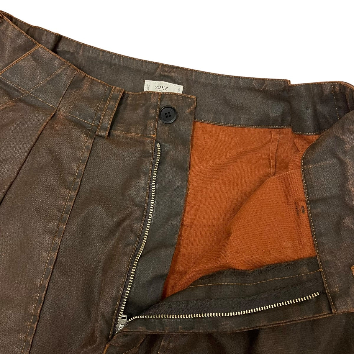 26SSCoating Cotton 1pleated Backer PantsタックワイドベイカーパンツYK26SS01184P - Image 3