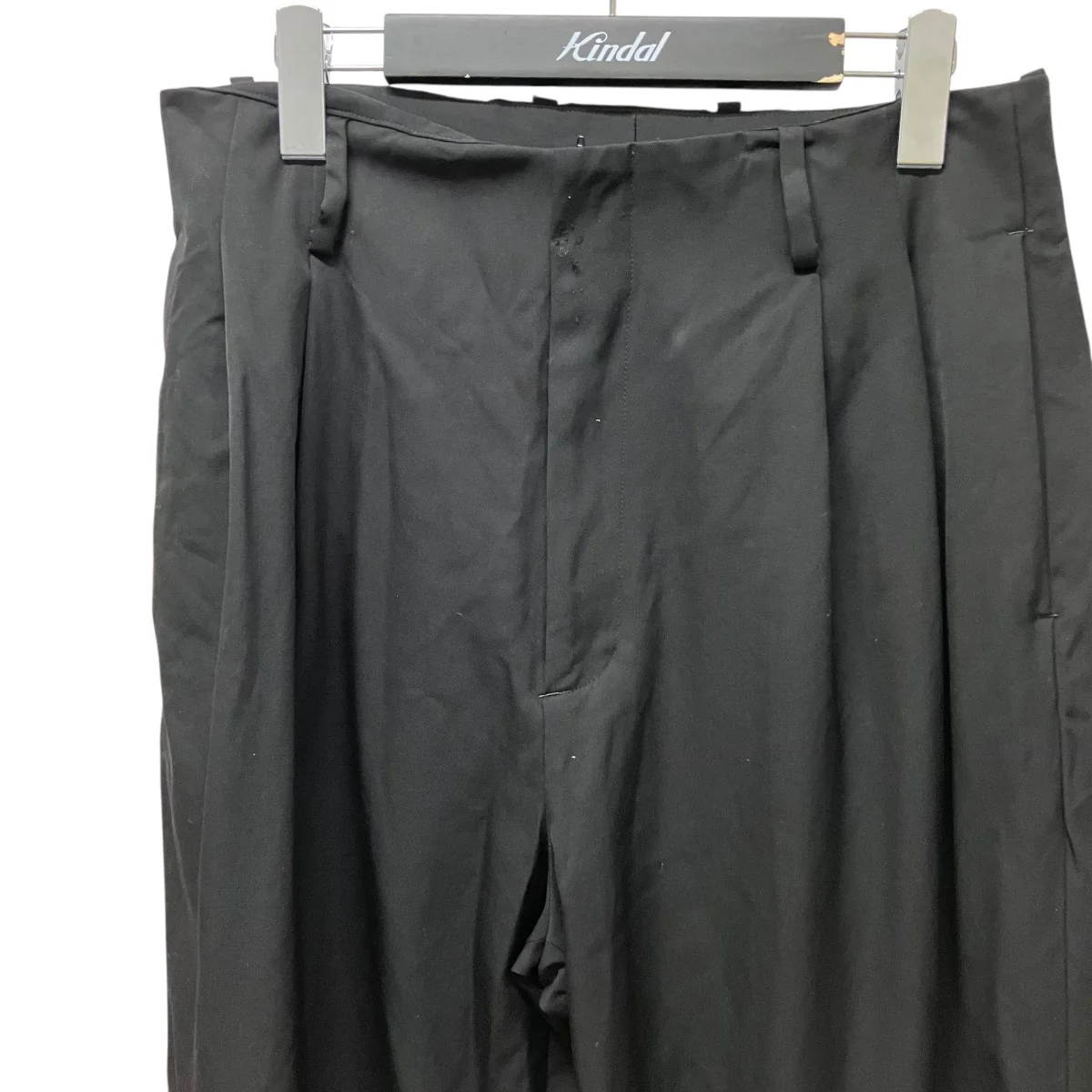 BELTLESS WIDE TROUSERSウールスラックスST.350-1 - Image 3