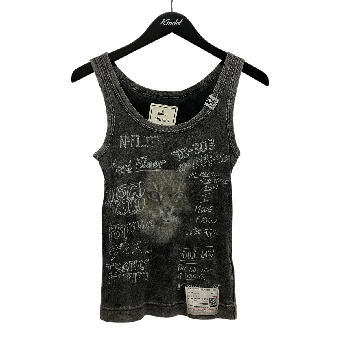 Bleached TanktopノースリーブプリントTシャツB12TS632