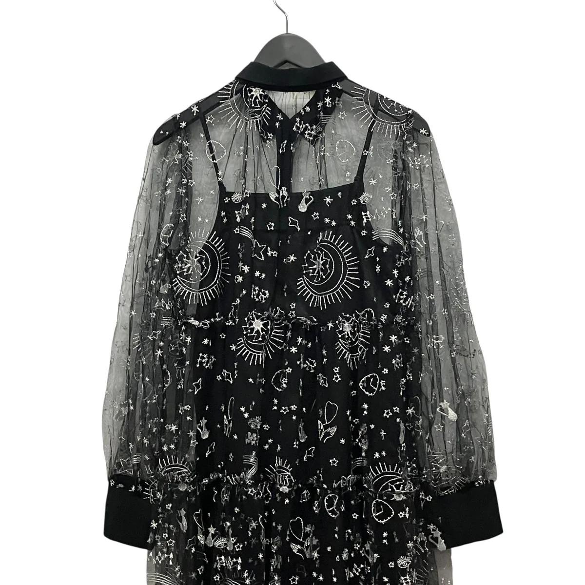 総柄シースルーシャツワンピースRWF0214073 - Image 5