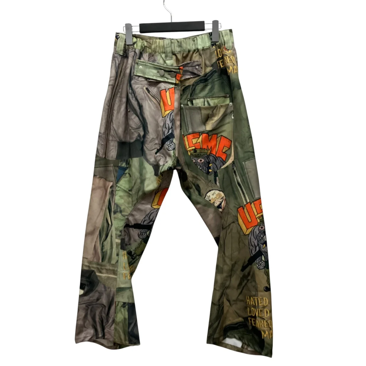 3D CUT TROUSERS TROMPE L’OEIL JUVグラフィックプリントパンツBS259610 - Image 2