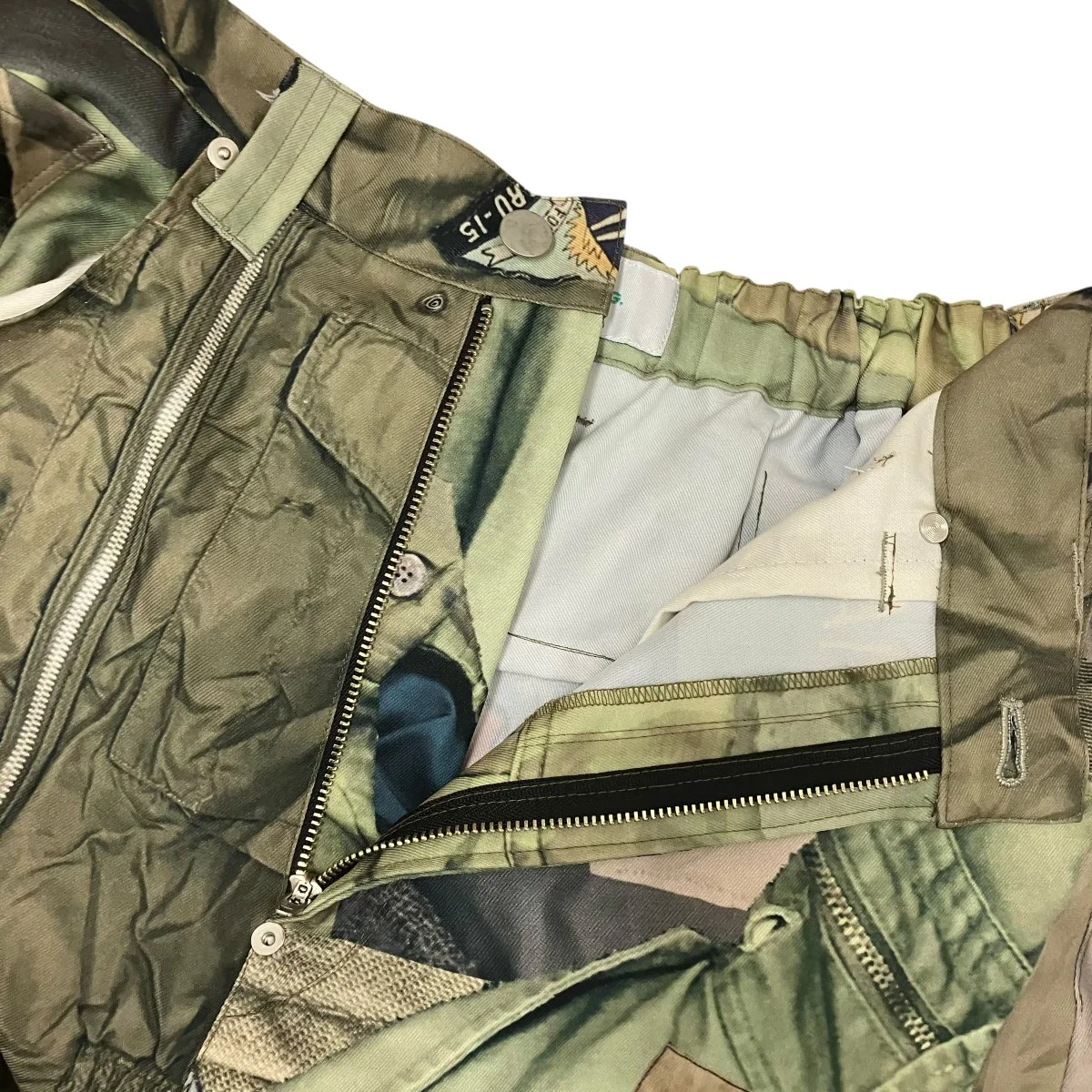 3D CUT TROUSERS TROMPE L’OEIL JUVグラフィックプリントパンツBS259610 - Image 3