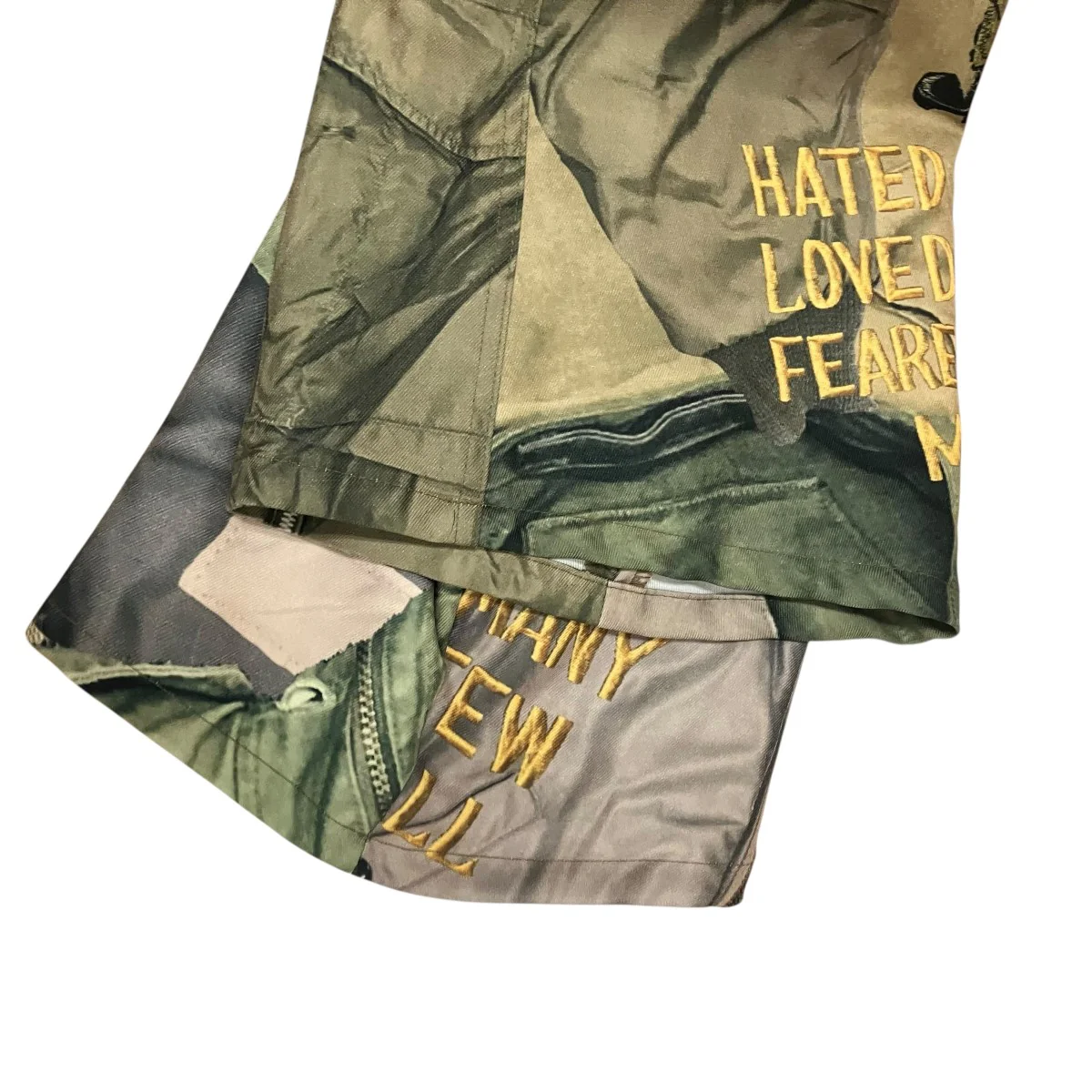 3D CUT TROUSERS TROMPE L’OEIL JUVグラフィックプリントパンツBS259610 - Image 5