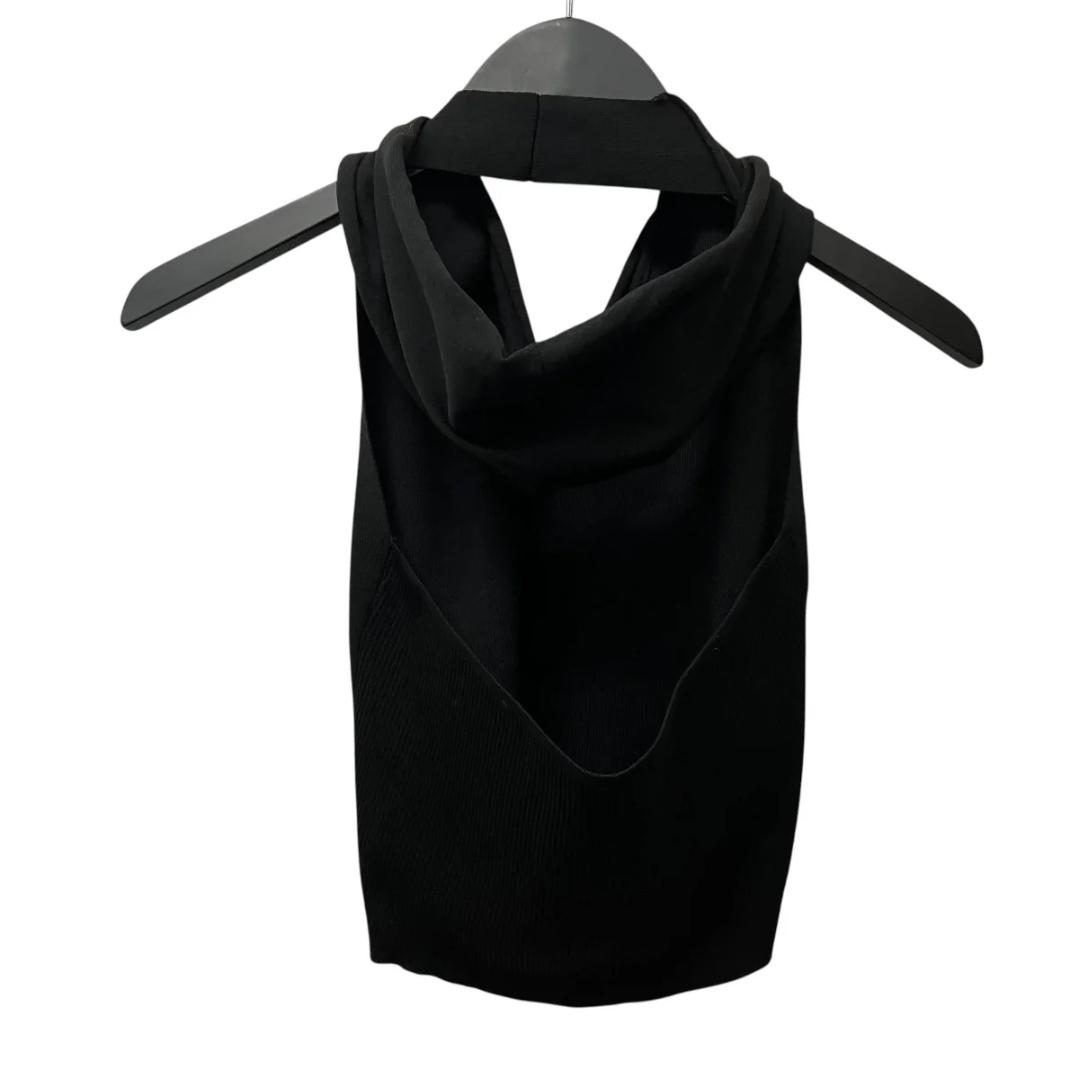 Cropped Hoodie Knit Topクロップドフードニット0124011907 - Image 2