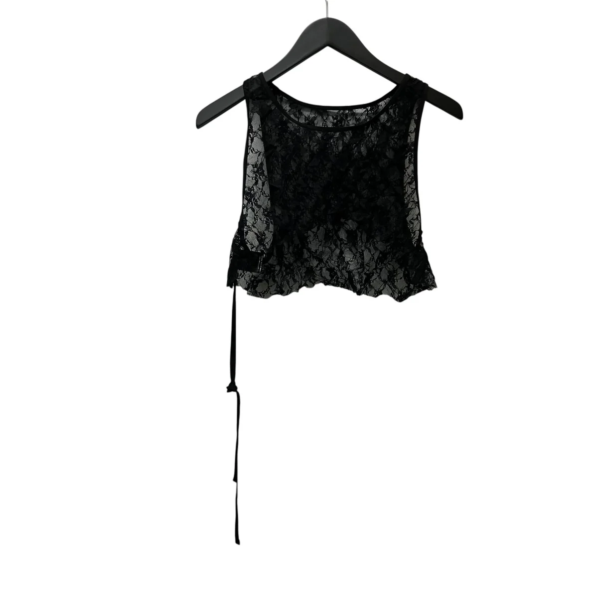 CRUSHED LACE CROP TANK TOPシースルーノースリーブカットソーTC26A-044 - Image 2