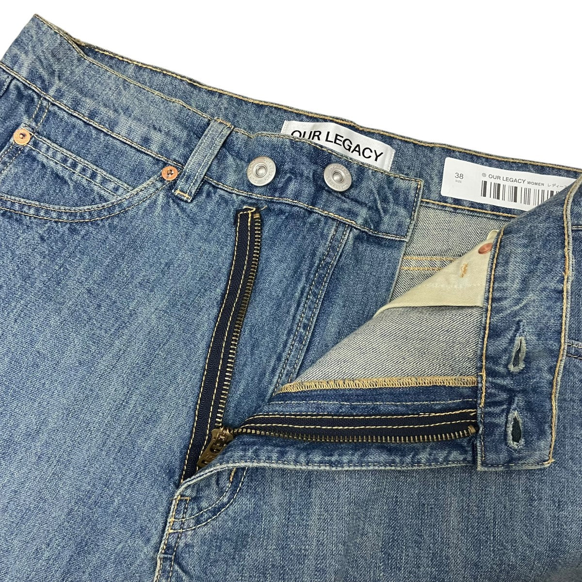 COVER SKIRTウォッシュドデニムミニスカートW2234WM - Image 3