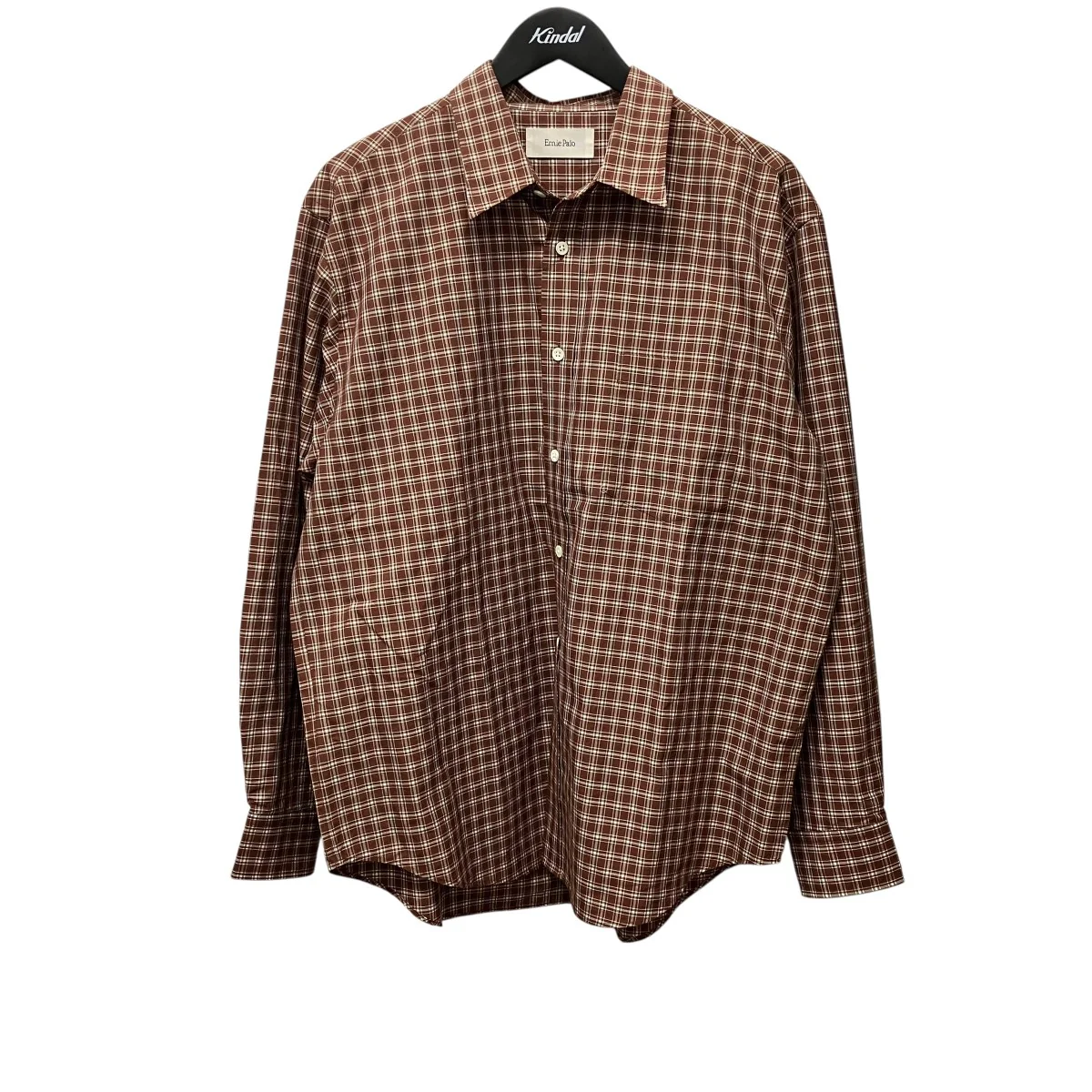 Silk Cotton Stripe ShirtシルクコットンチェックシャツEP09SH02