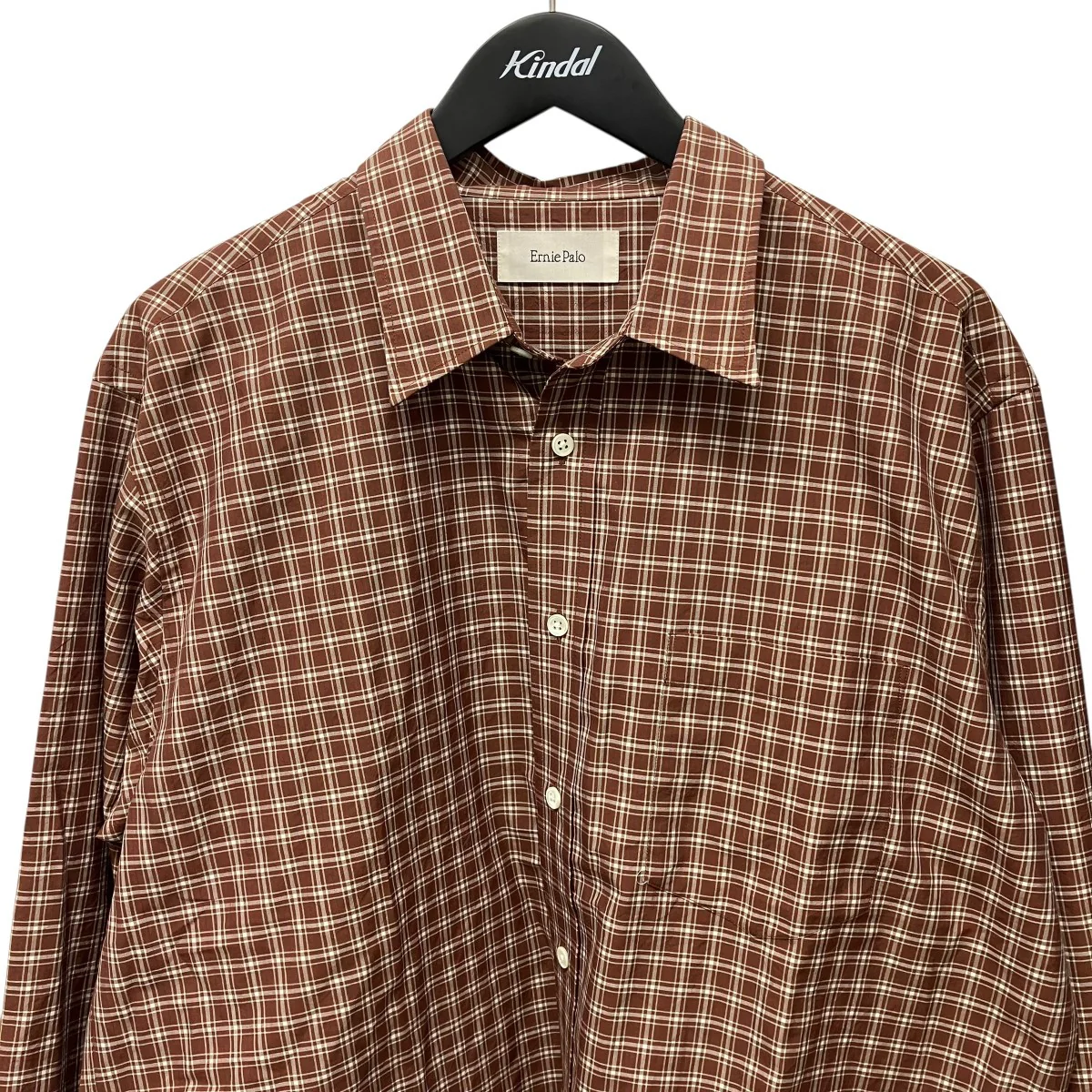 Silk Cotton Stripe ShirtシルクコットンチェックシャツEP09SH02 - Image 3