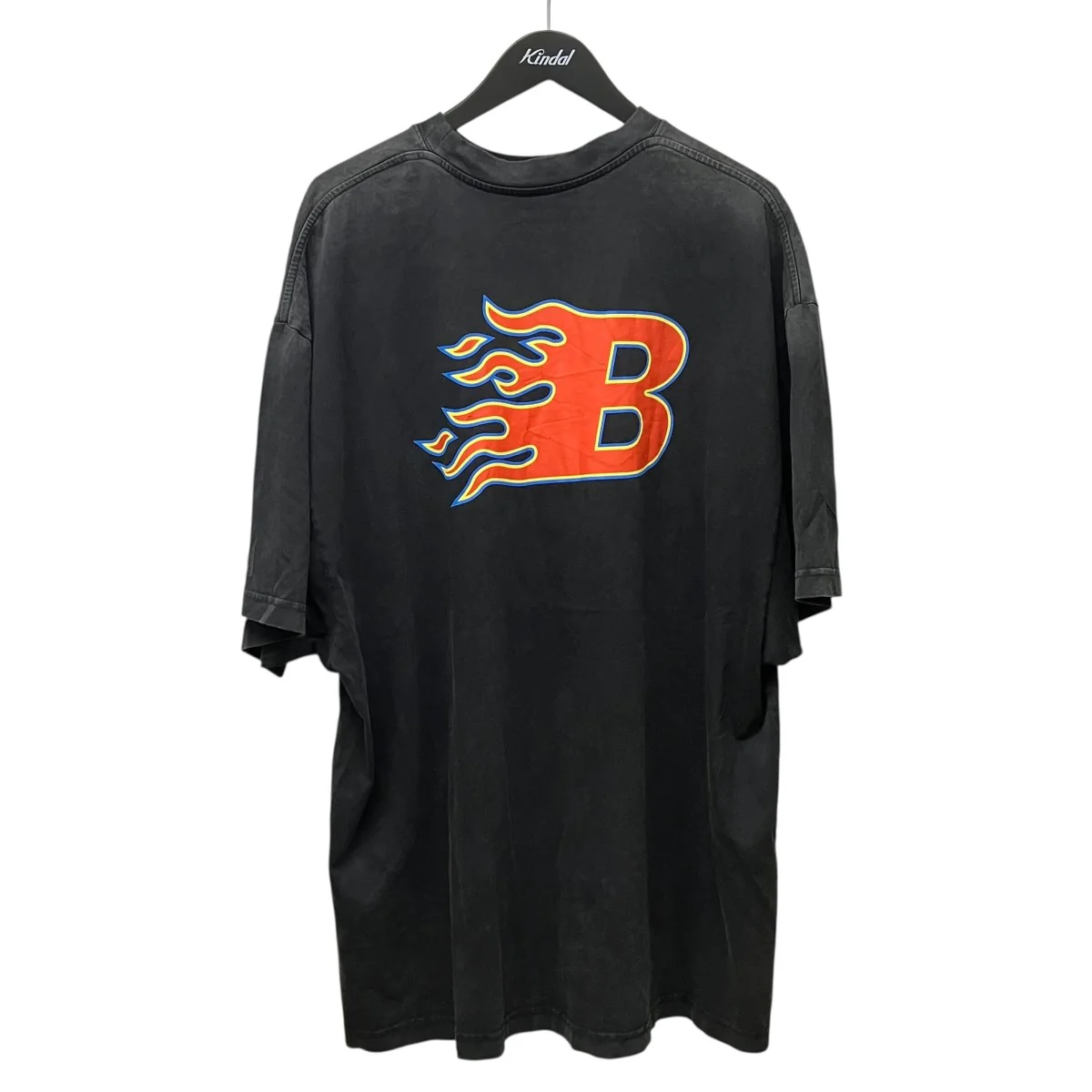 21SSFlame print TEEユーズド加工プリントTシャツ656978